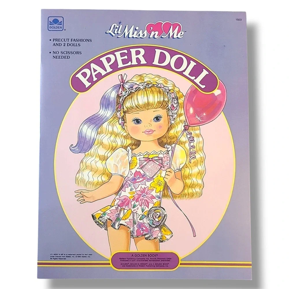 Lil Miss 'n Me Paper Doll Golden 1992 Uncut Precut Fashions Vintage